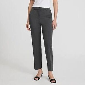 Van Heusen Gray Charcoal Ankle Pants Stretch Slim Straight Leg Small 4 6 Grey